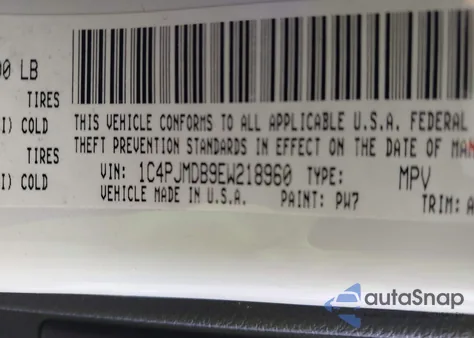 2014 Jeep Cherokee Limited из США, поврежденный, VIN 1C4PJMDB9EW218960